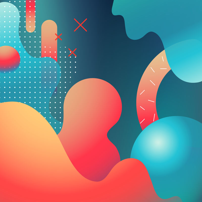 色彩鲜艳的夏日海报矢量