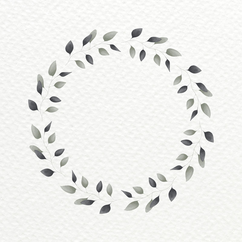 空白叶形框架社交广告模板插图