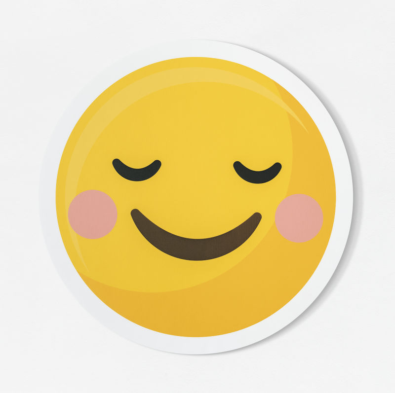 表情符号幸福和害羞图标