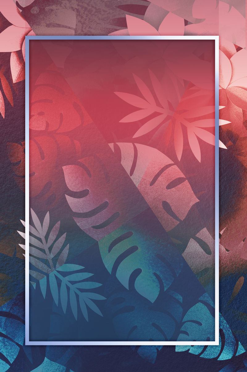 空白多叶矩形框设计