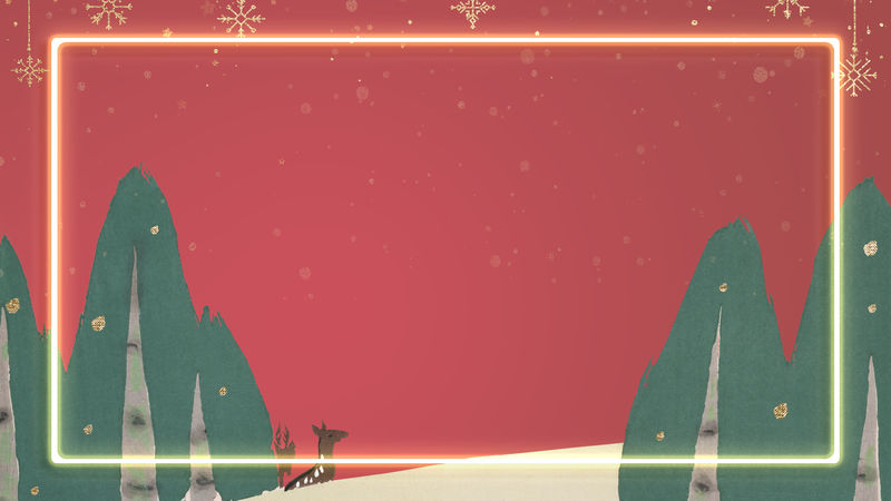 森林中的鹿圣诞框架模型