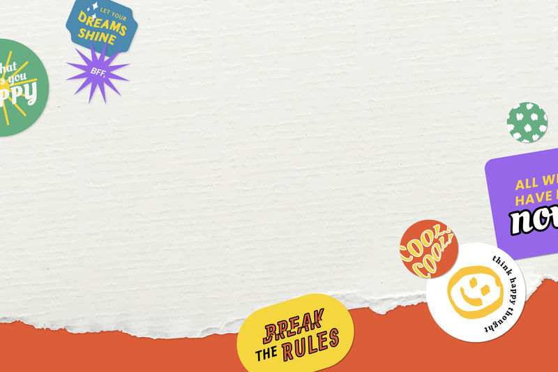 Word贴纸角边纸纹理