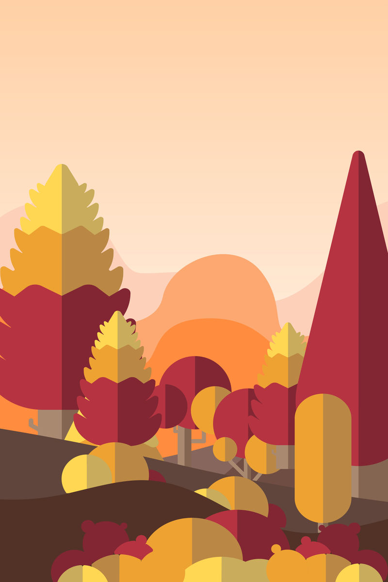 橙色植物学平坦森林病媒