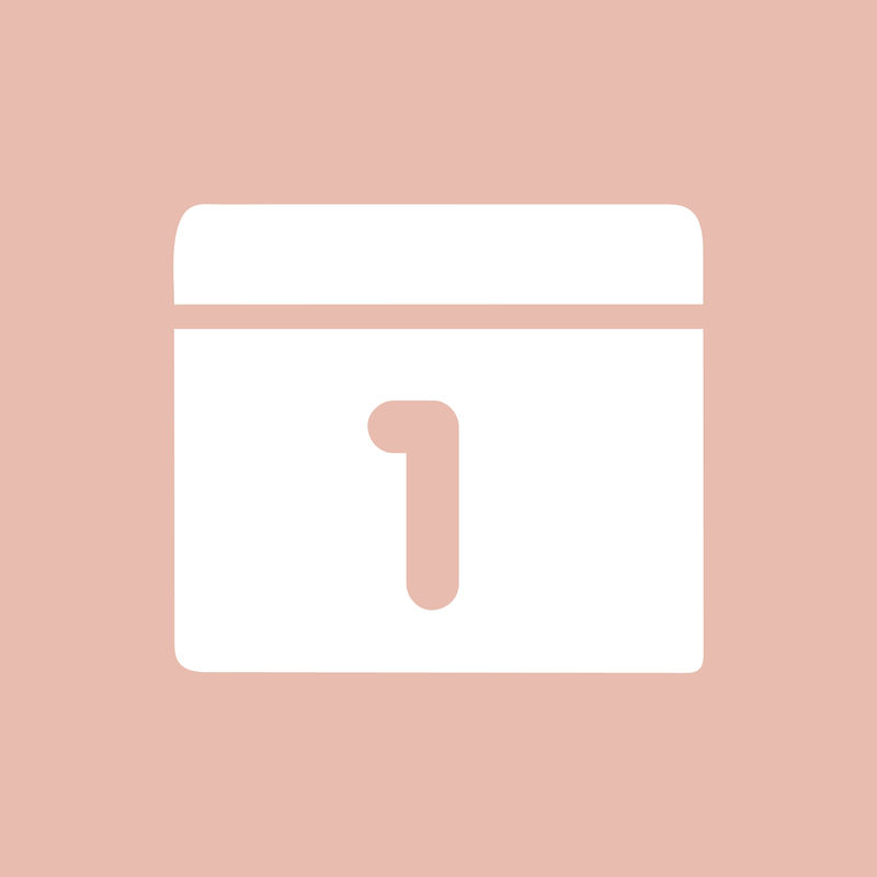 日历移动应用图标向量简单平面样式