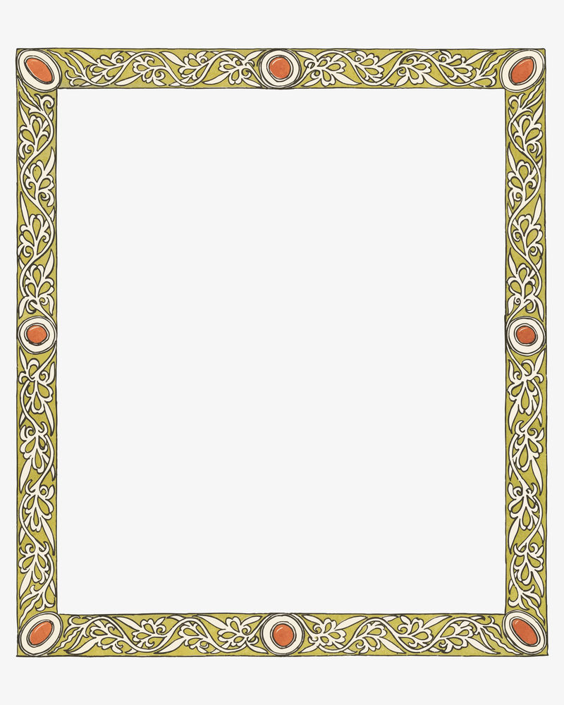 植物新艺术框架载体由Gerrit Willem Dijsselhof的艺术品混合而成