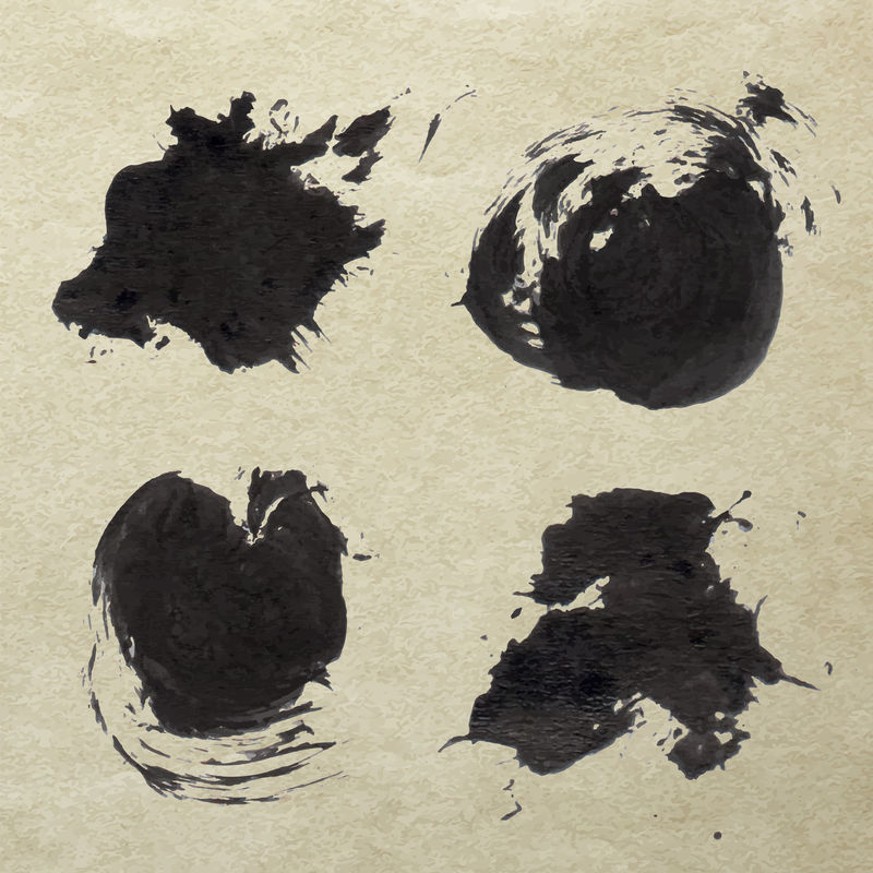 抽象黑笔划集向量