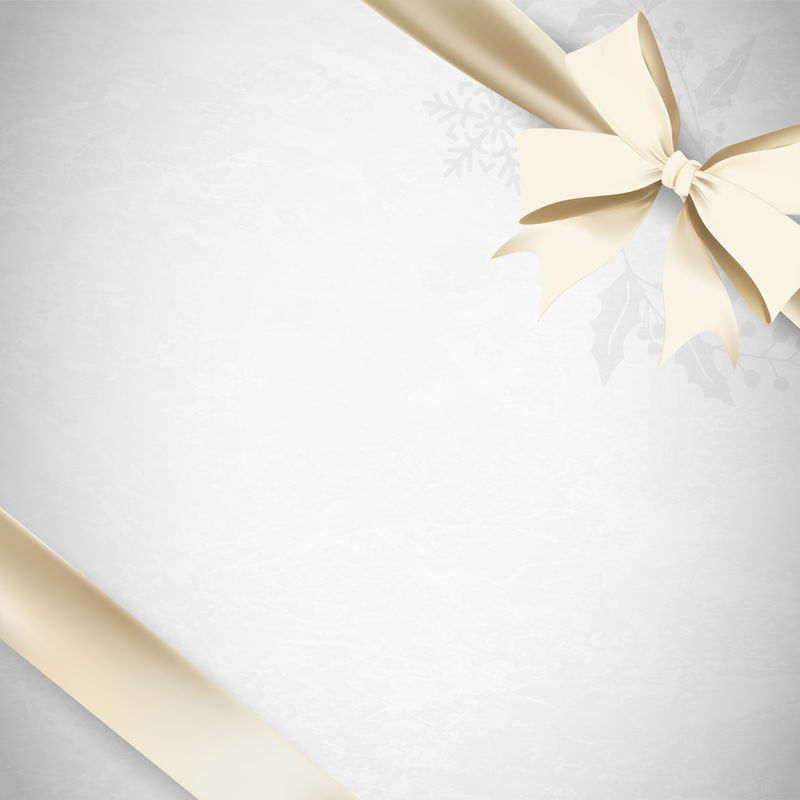 金色丝带蝴蝶结元素插图