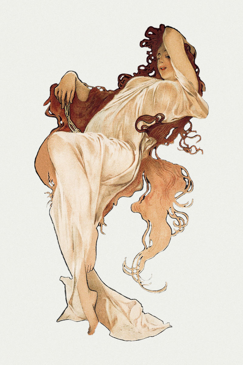 art nouveau psd nude womanremixed from the artworks of \u003ca href=\u0022https:\//www