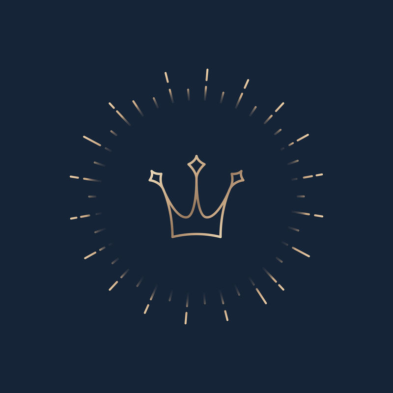 手绘皇冠涂鸦矢量