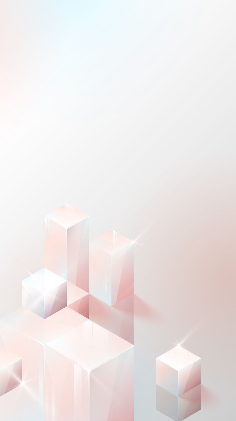 3D立方体抽象设计手机壁纸矢量