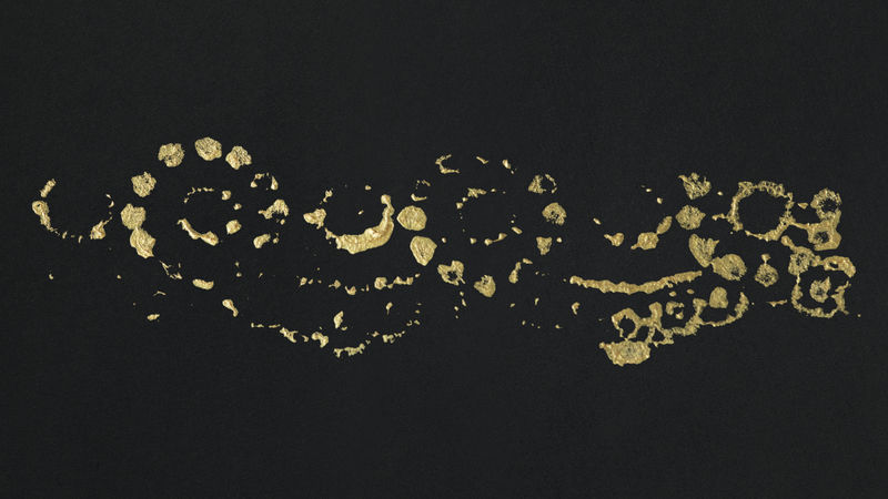 金属黄漆笔画插图