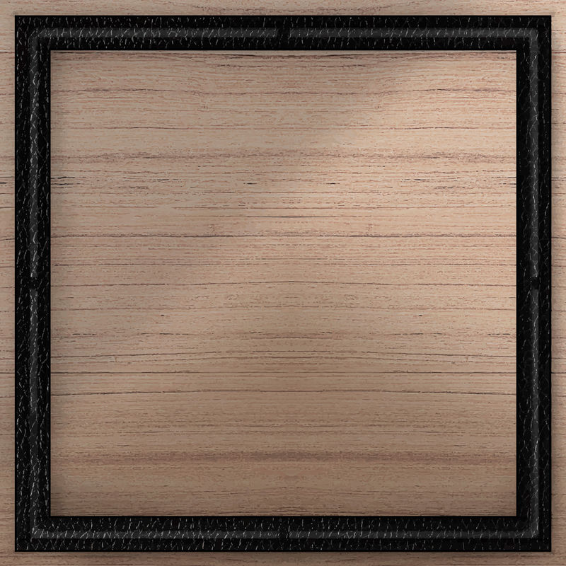 木质背景向量上的黑色皮革框架