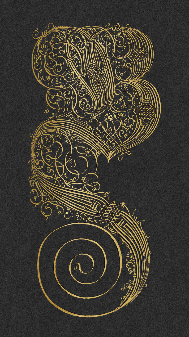 复古金色黑色装饰psd