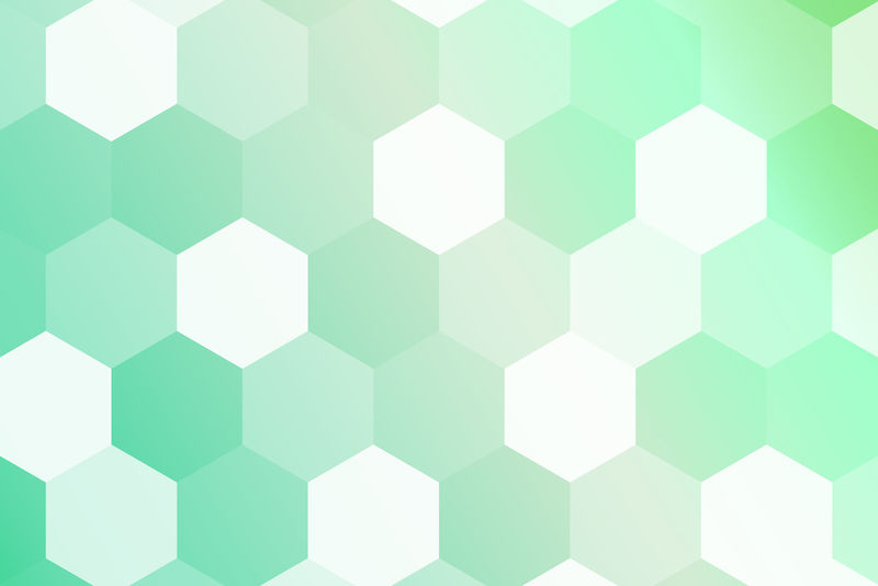 绿色六边形图案背景向量