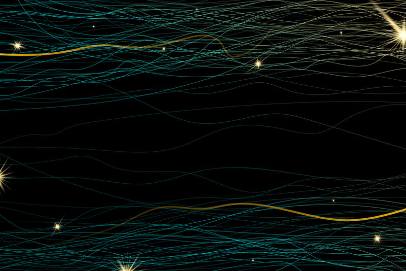 黑色背景向量上的绿色卷曲线