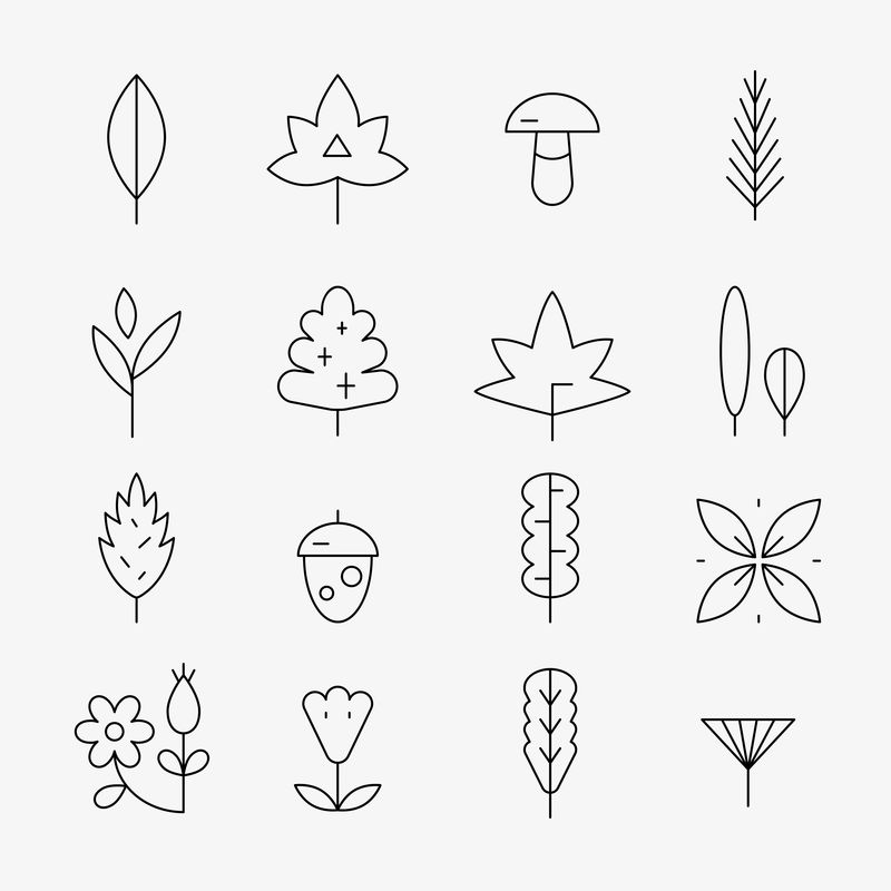 秋季元素图案背景向量