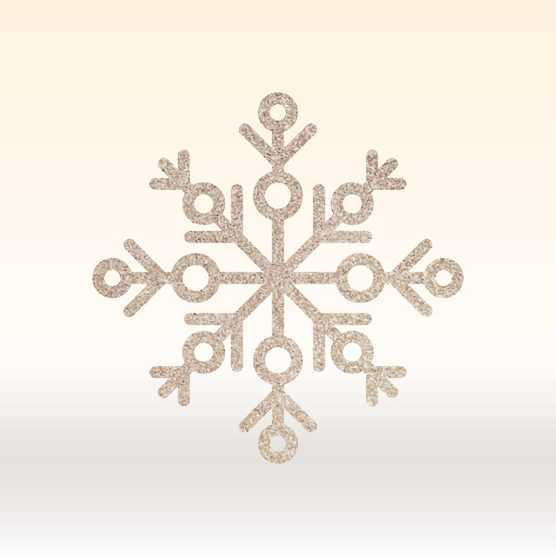 闪金雪花元素向量