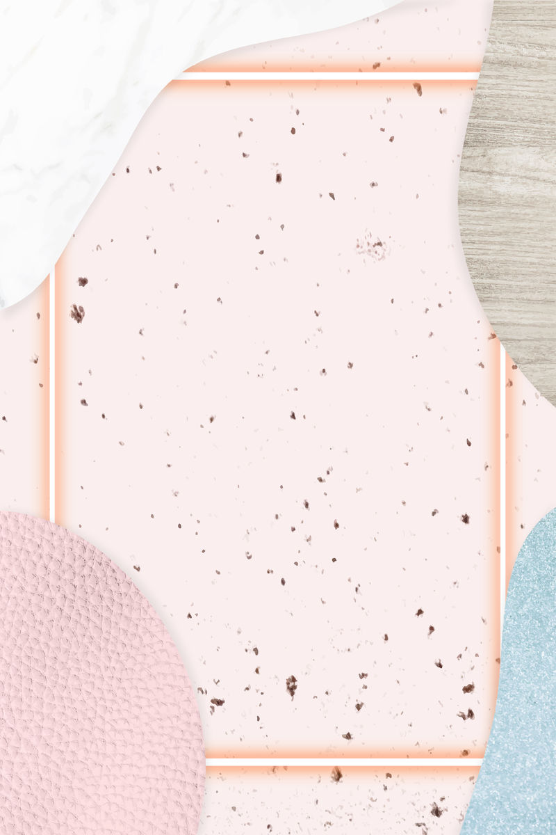 粉红色和蓝色拼贴纹理背景向量上的帧