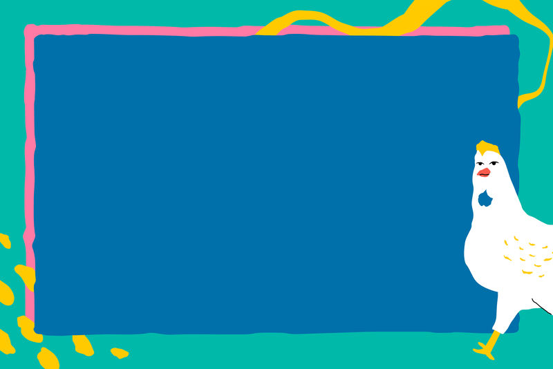 鸡架矢量可爱动物插画