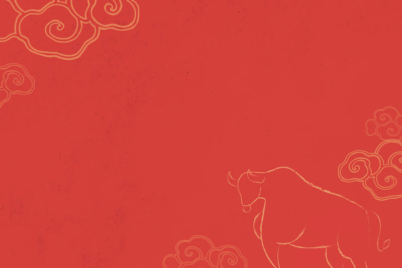 中国新年边界矢量红色背景