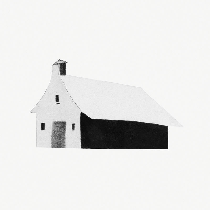 古老建筑的复古插图