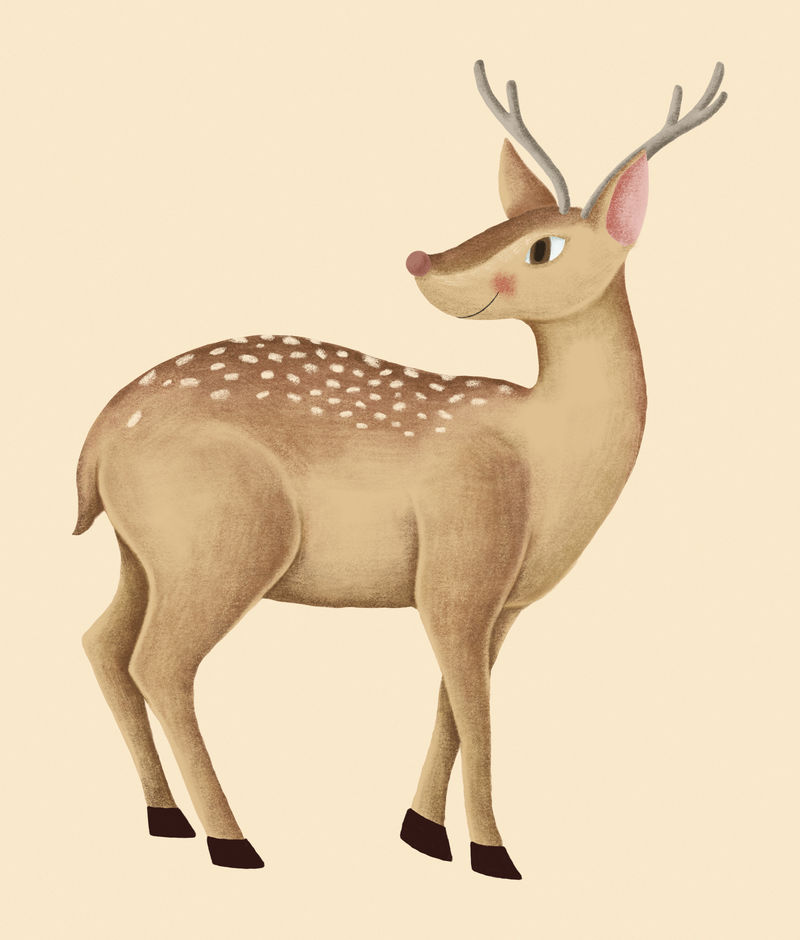 手绘可爱休闲鹿