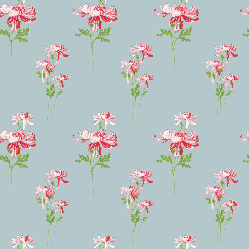 Psd彩色植物图案复古背景