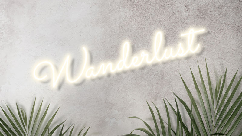 黄色迷幻霓虹文字矢量