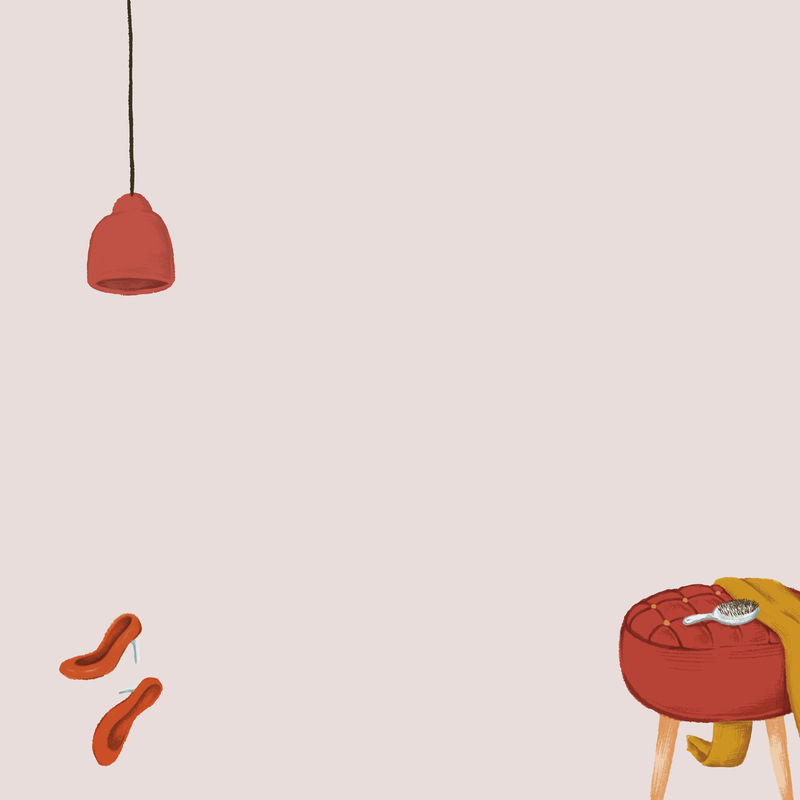 少女生活方式粉色背景psd可爱图纸