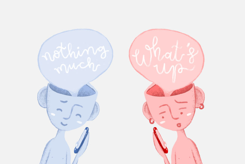 手绘问候语插图