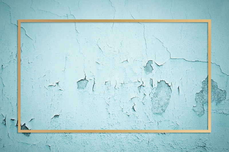 金色圆框浅绿色背景