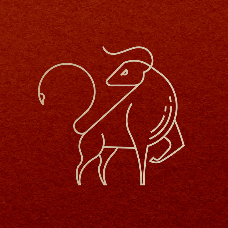 中国牛年矢量金设计元素