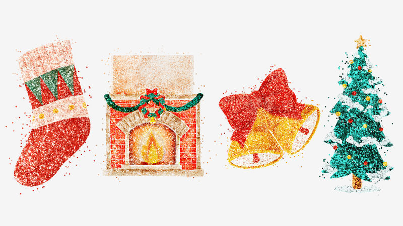 闪烁圣诞彩绘psd系列