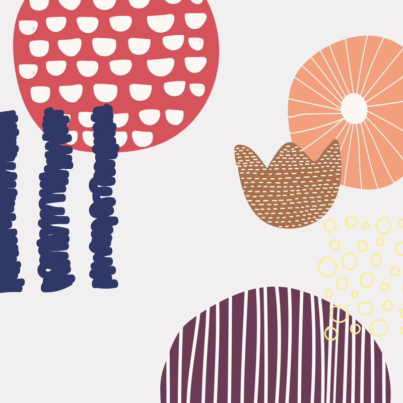 斯堪的纳维亚中世纪复古色彩背景向量