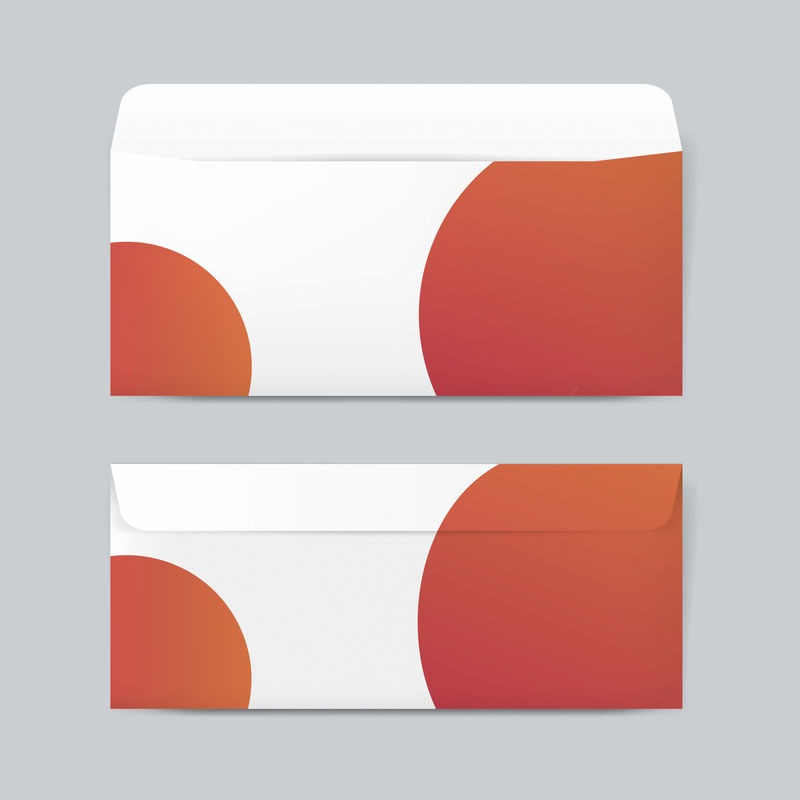 纸信封设计模型向量