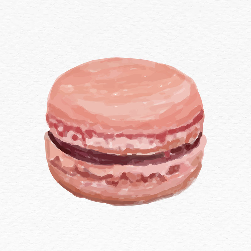 粉色macaron sweet psd水彩画