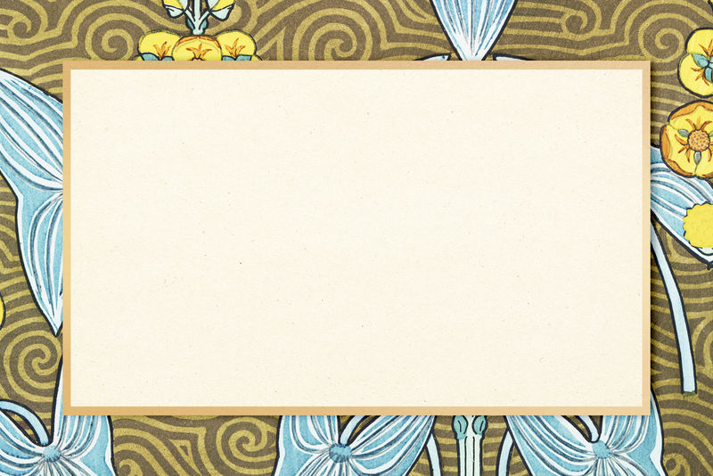矩形仿古花框psd