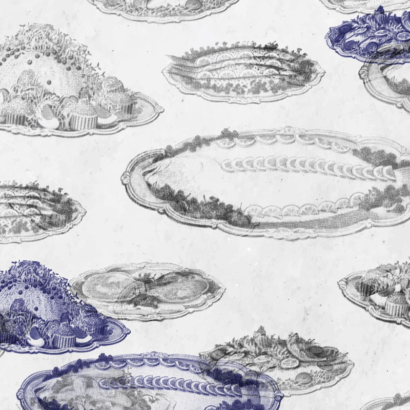 海鲜菜肴图案背景