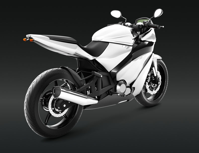 白色运动自行车3D矢量