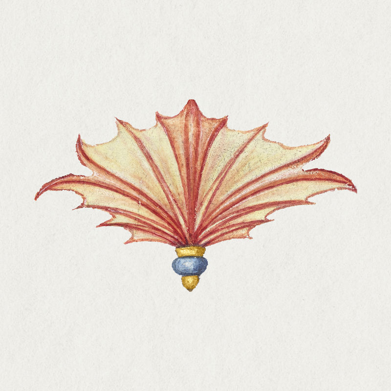 维多利亚橙色流苏装饰插图