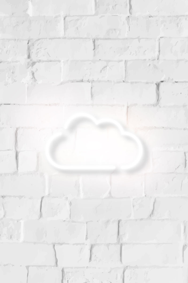 云转移霓虹符号向量