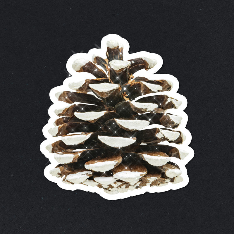 松果闪光贴纸设计元素