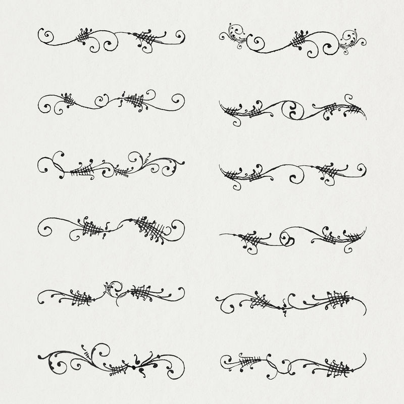 复古元素装饰套装由乔里斯·霍夫纳格尔(Joris Hoefnagel)和格奥尔格·博茨凯(Georg Bocskay)的书法模型书混合而成