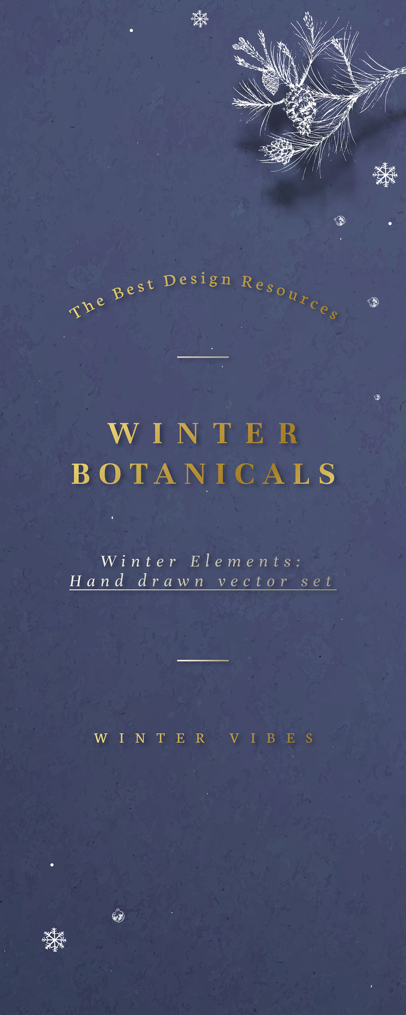 海军蓝圣诞雪花背景旗帜矢量