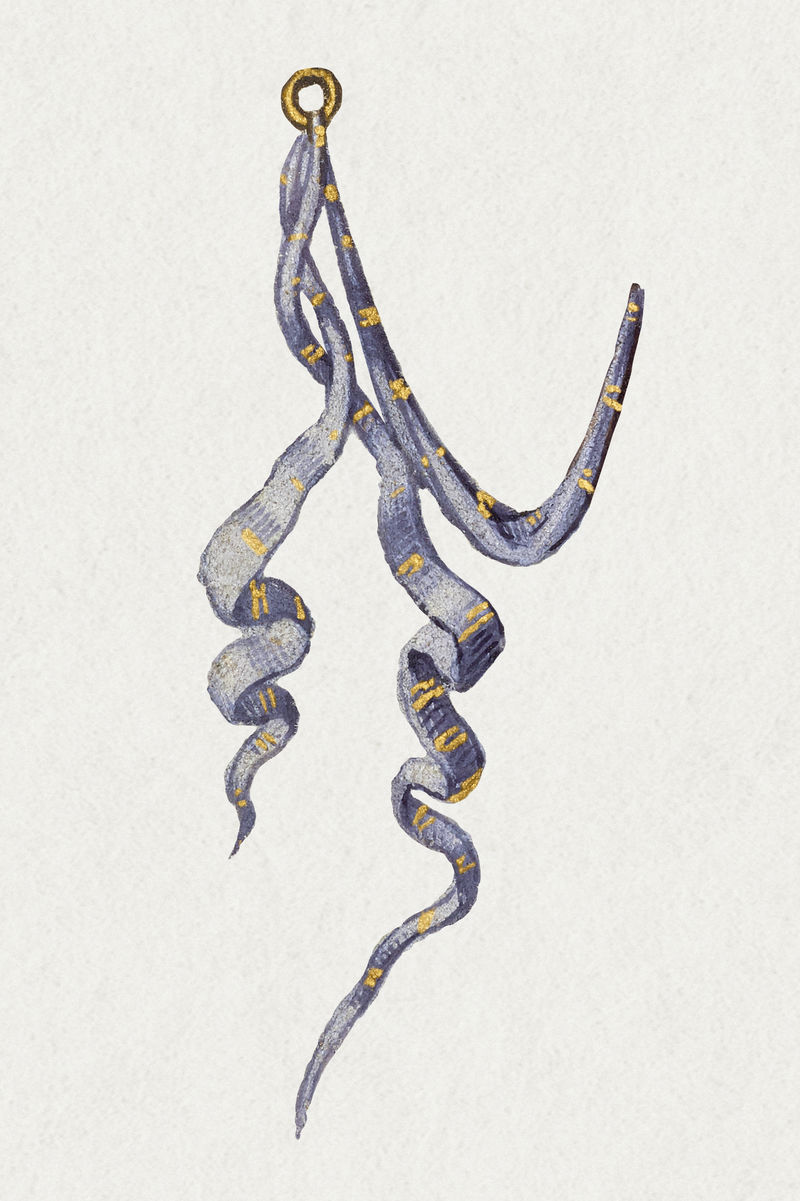 维多利亚蓝色窗帘绳装饰插图