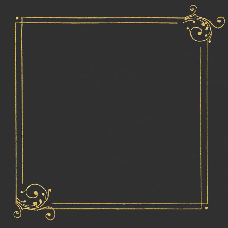 金丝花边边框psd