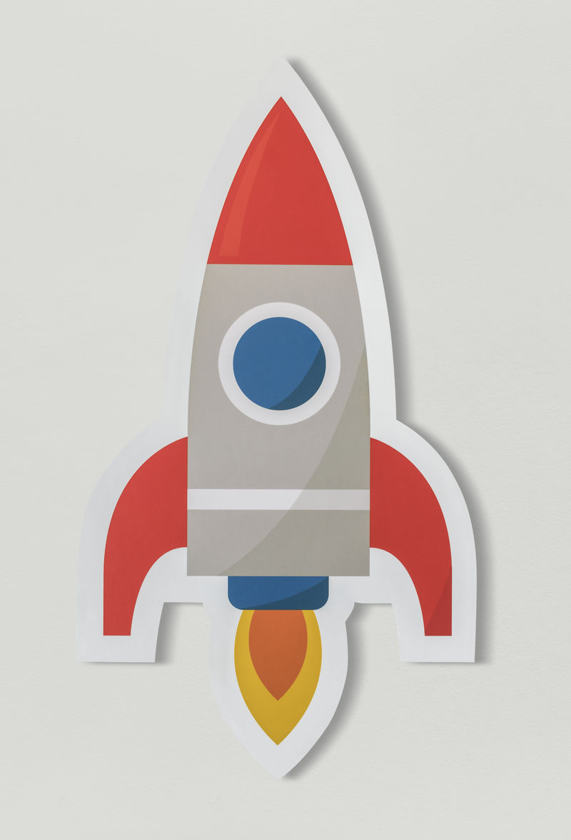 商业发射火箭飞船图标