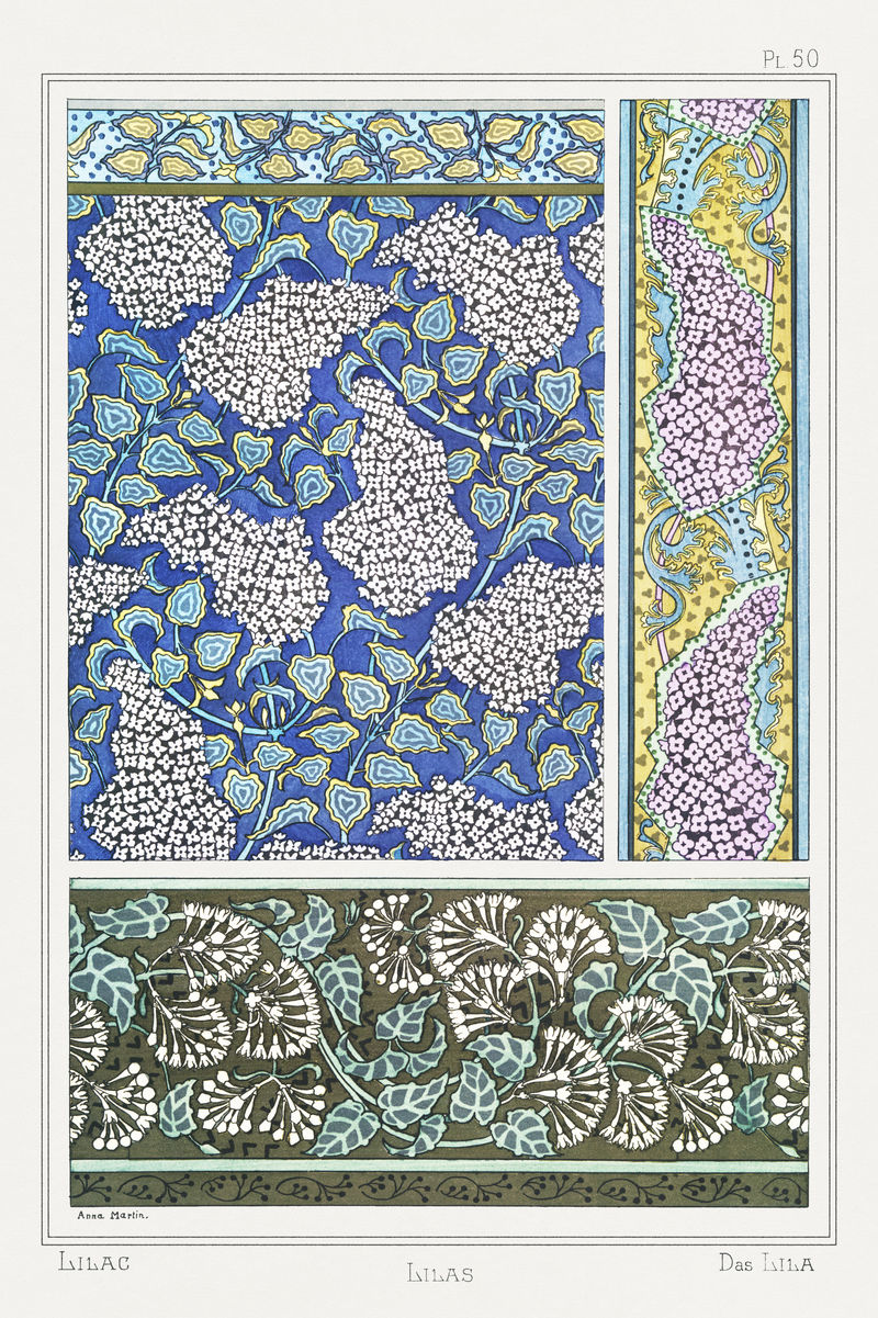 新艺术派ilac花卉图案收藏设计资源