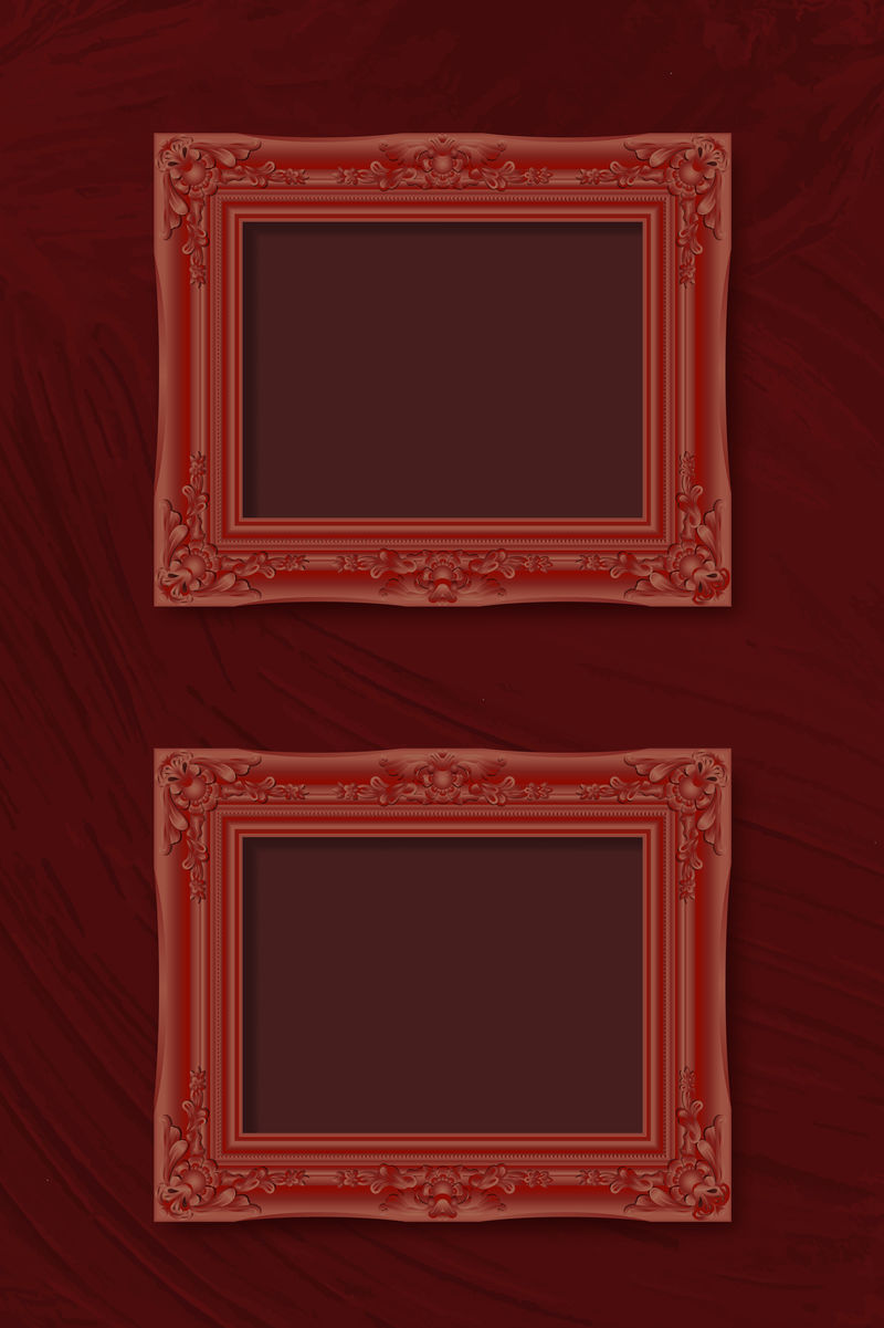 红墙上的红框手机壁纸矢量