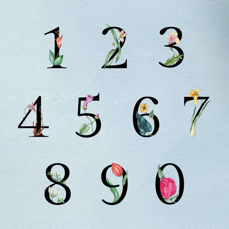 Psd 123编号收集植物复古版式